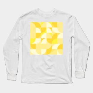 Modern Geometric (Lemon) Long Sleeve T-Shirt